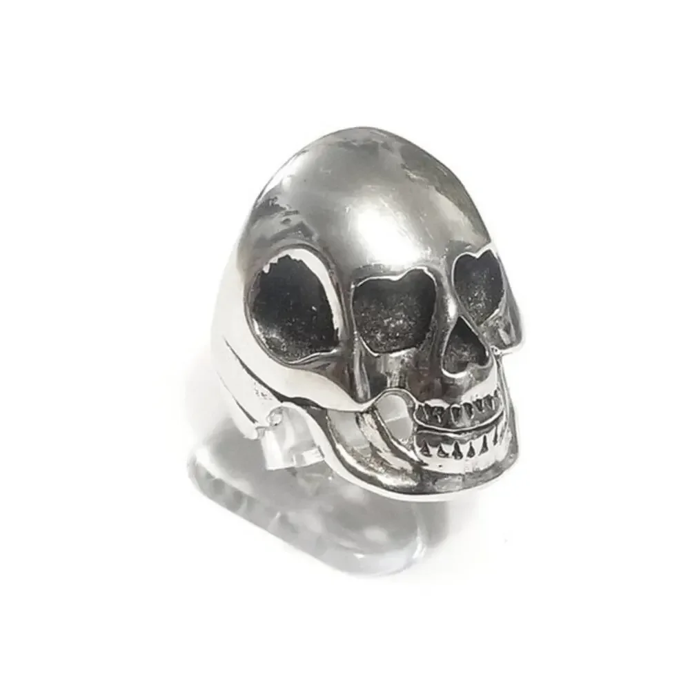 New 316L stainless steel biker skull ring size 9